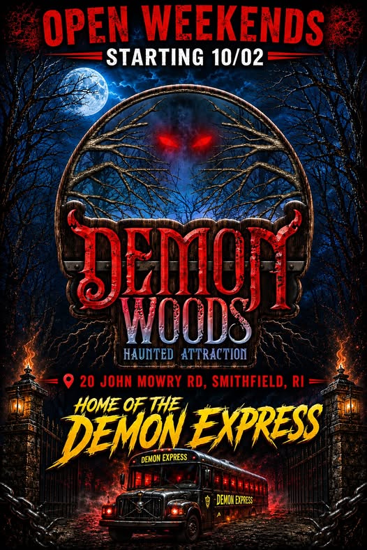 EventsINSIDER's tweet photo. Demon Woods, the closest major Halloween haunt to Providence RI, opens tomorrow! https://t.co/SoNbYk3DYC https://t.co/YnS4AjE2Re