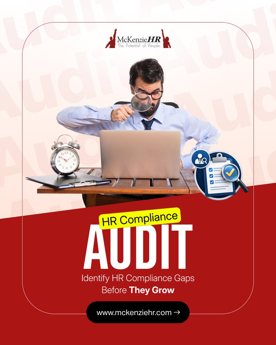 BobMcKenzie2's tweet photo. Many businesses have policies and processes in place, but that doesn't always mean everything is working as it should. McKenzieHR provides a comprehensive and independent HR Compliance Audit to identify areas of compliance or non-compliance and help businesses develop a plan to mitigate risk.

Instead of waiting for an employee issue or regulatory concern to expose a weakness, take a proactive look at your HR practices.

📞 904-655-2120
🌐 https://t.co/48BBUPfnbv

#HRCompliance #HRAudit #BusinessCompliance #HumanResources #HRConsulting #RiskManagement #SmallBusiness #WorkplaceCompliance #McKenzieHR