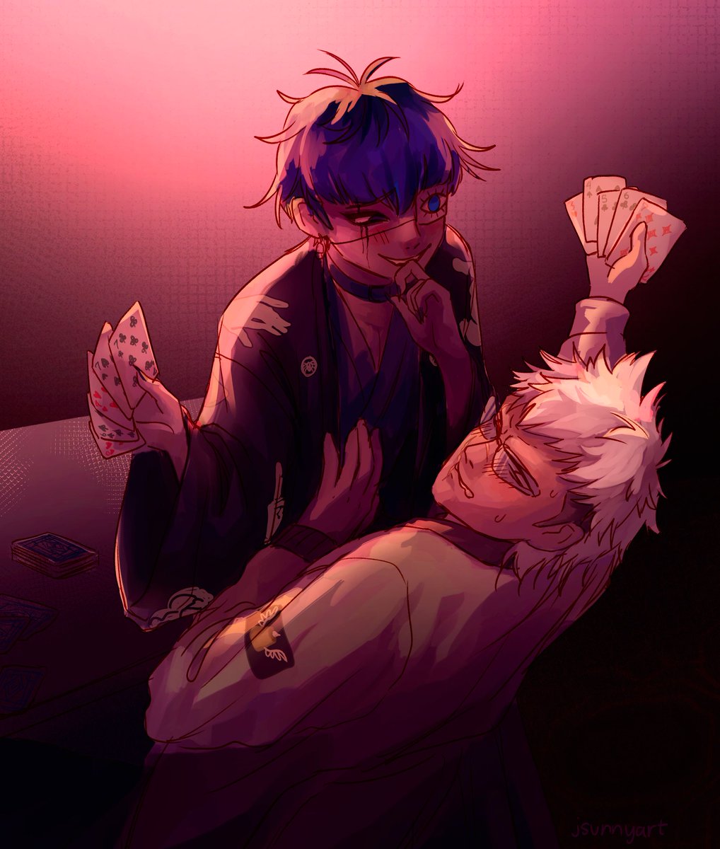 HNDRAction's tweet photo. ART FILL 🍉✨

This thrilling piece was requested by our generous donor Loec (@/gojoqifreykiss on twt), who wanted art of Takemaru and Yugamu together!! Filled by jsunnyart!

Find jsunnyart:
TWT: @jsunnyart
IG: @/jsunnyart
TUMBLR: @/jsunnyart https://t.co/bJQwVEYZ88