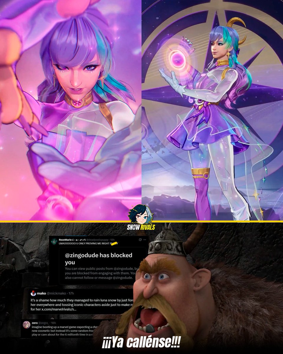 Snow_Rivals's tweet photo. SE FUERON EN CONTRA DE LUNA SNOW

Después del anuncio de la nueva skin Legendaria Lunar Luna la comunidad inglesa se lanzó contra Luna Snow y los Devs, en especial Danny Koo (Co-creador del personaje).

Los principales argumentos es un supuesto favoritismo ya que es el primer personaje en tener 7 skins legendarias, también argumentaron que personajes que llevan más tiempo en los comics merecen más atención.

Y si bien tienen un punto sobre la mejora a la distribución de skins, el tema se salió de control ya que las sugerencias pasaron a ser un spam exigencias acompañados de palabras despectivas o insinuaciones a temas sensibles hacia Danny Koo lo que causó que ocultara algunos comentario y  bloqueara a ciertos usuarios, sin embargo también están usando ese tema en su contra.

Este tipo de situaciones comienzan a volverse más comunes y en vez de solucionar  solo empeoran las cosas y fuerzan a los devs a tener menos comunicación con la comunidad.

#marvelrivalsmemes #marvelrivalsnews #marvelrivalslatam #marvelRivals