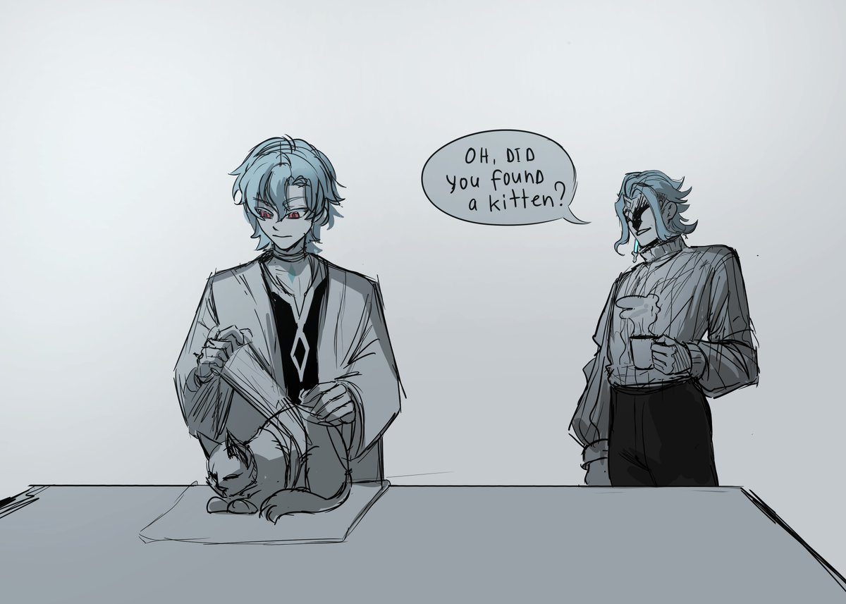 Gogi_Weyde's tweet photo. I have my personal list for Dottore (Dottober lmfao) so I'm gonna try to post something everyday.

"A cat"

#dottore https://t.co/IreudXR8OJ