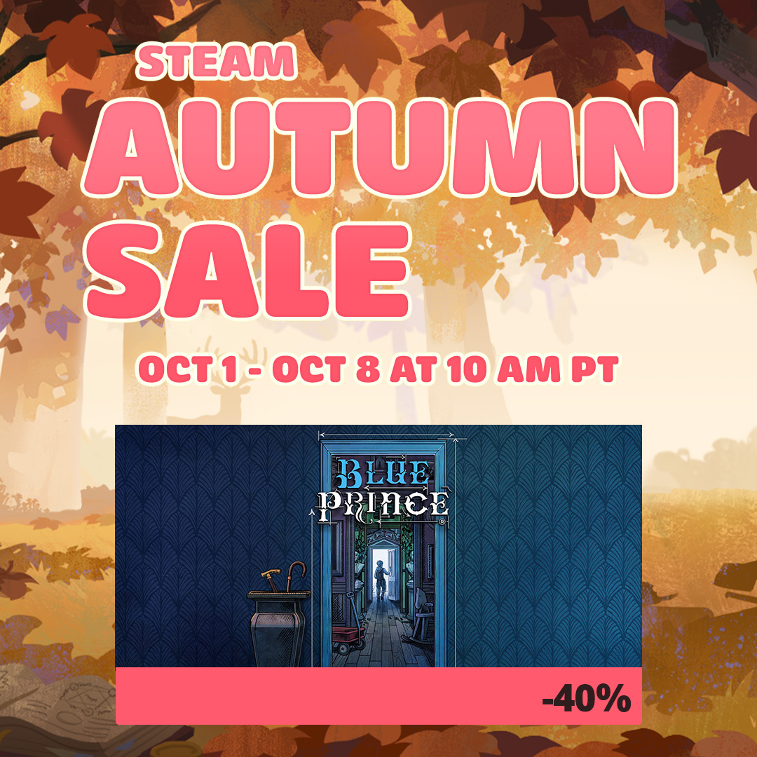 dogubomb's tweet photo. Blue Prince is now 40% off as part of the Steam Autumn Sale until 8 October. 

https://t.co/lV8afsOtQR https://t.co/ZFyAQ86OO6