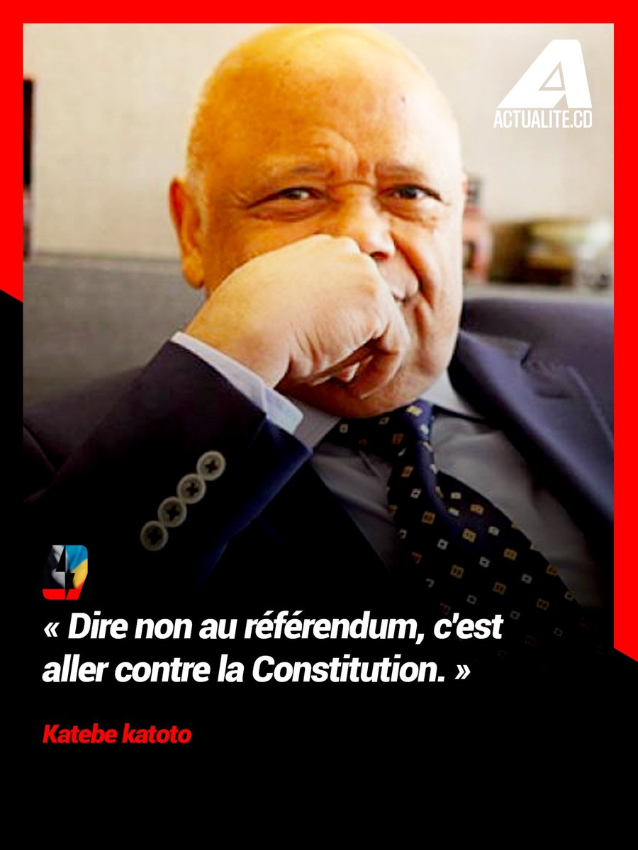StanysBujakera's tweet photo. « Dire non au référendum, c'est aller contre la Constitution », Katebe katoto https://t.co/6mm16h95Gs
