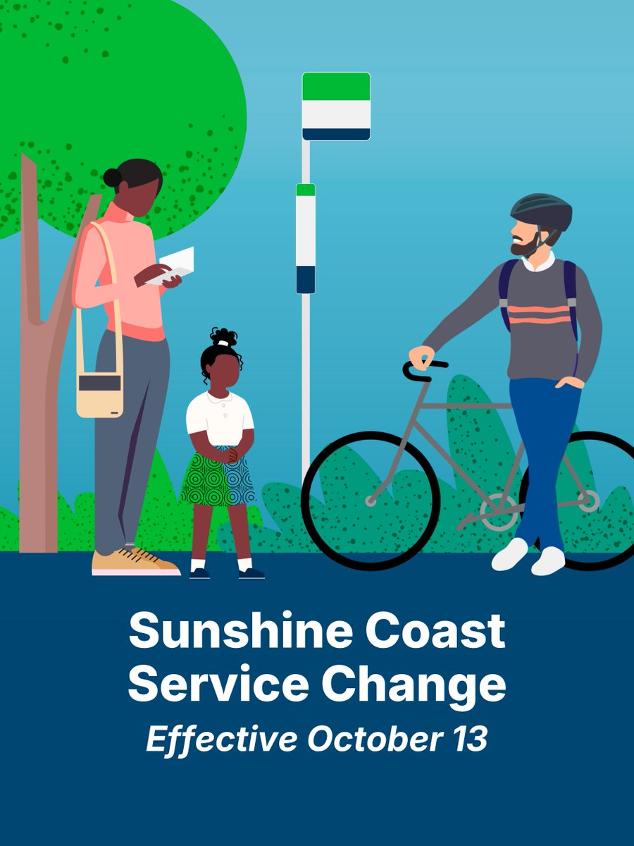 BCTransit's tweet photo. Hey #SunshineCoast riders 👋 Seasonal service changes start October 13 with schedule updates across all routes. Check the latest Rider’s Guide for changes. Details 👉https://t.co/EW4XmIyTLt https://t.co/ih7z11TLXF