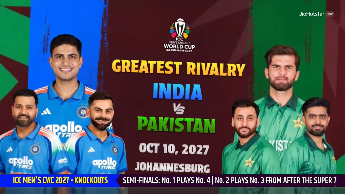 jacklee097's tweet photo. Formats change, groups change, everything changes in ICC events… except India and Pakistan being in the same group 😷

#CWC2027 #INDvPAK #WorldCup 
#CWC27 #Rohitsharma https://t.co/WeCABztsoX