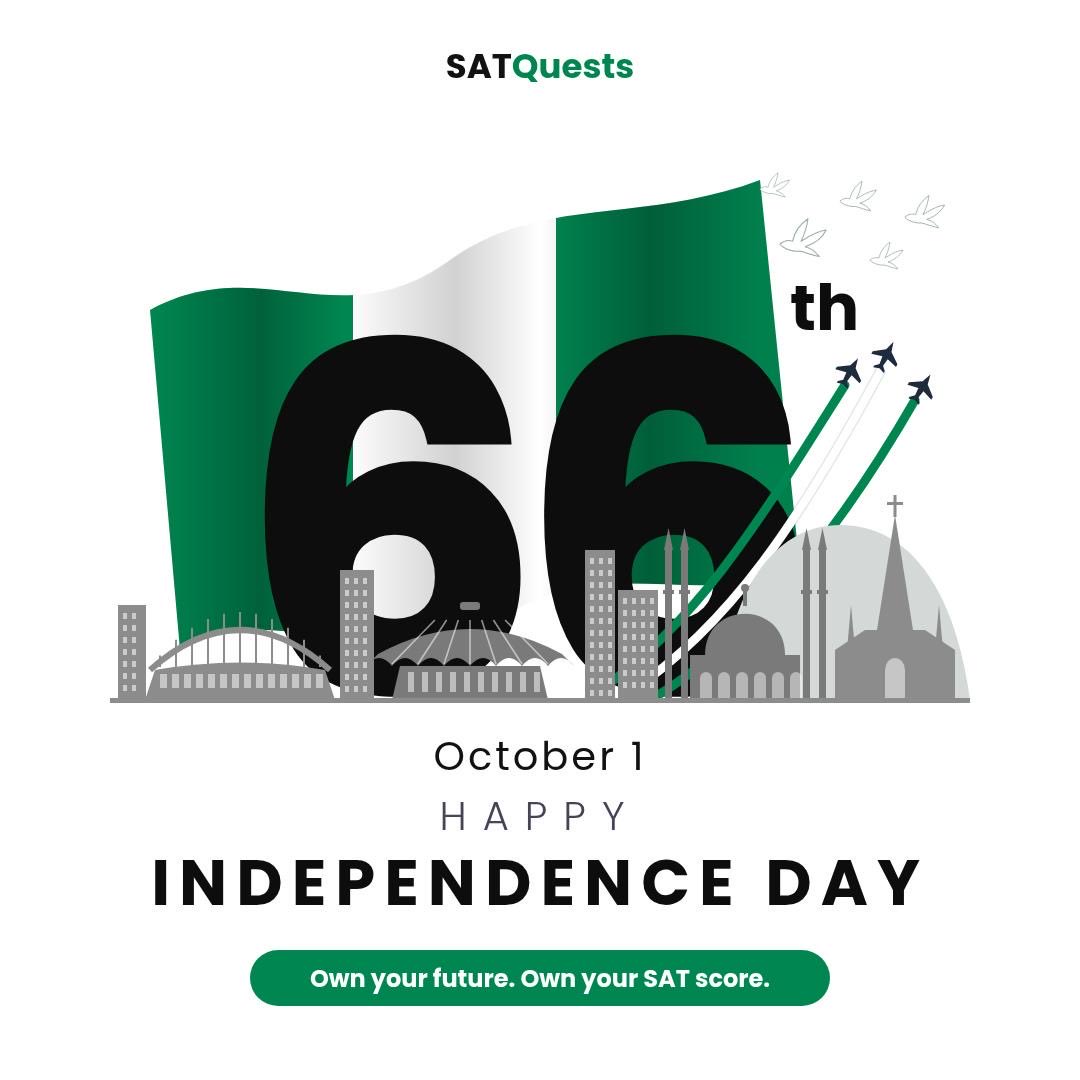 satquests's tweet photo. Happy 66th Independence Day Nigeria!!

Own your future. Own your SAT score.

https://t.co/Zn1UhSURg3 https://t.co/A68ZGEukDg