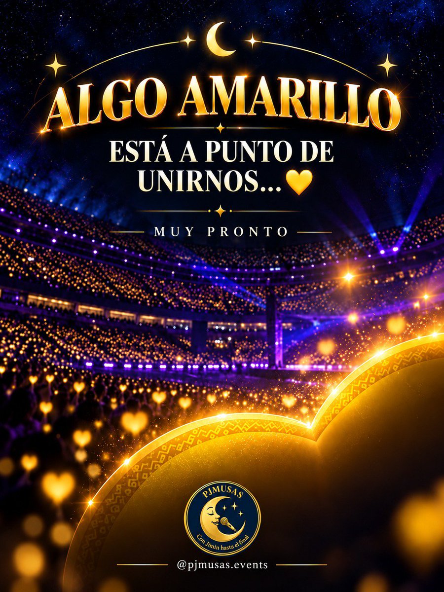 Pjmusas_Events's tweet photo. Un color. Un momento. Una emoción que compartiremos juntas. 💛

PERU  !!
Army,bias Jimin ,pjms  y tod@s que aman a Jimin 🐣💛 manténganse atentas… algo especial está por comenzar. 👀

Muy pronto....

JIMIN JIMIN
#JiminOurHappiness 
#우리의행복지미니
#WelcomeToLATAMJimin
#JiminLATAMIsYourHome
#JiminBienvenidoALATAM