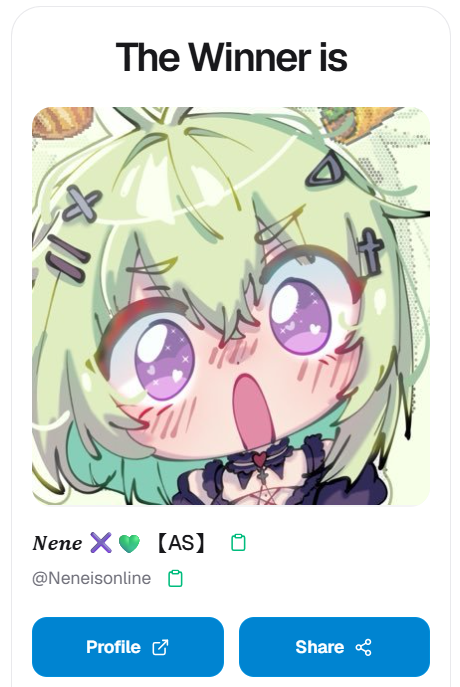 miira_at's tweet photo. AAAA THE RAFFLE GOT SO PRETTY😭👻

I’m so thankful you all dropped yours, but sadly I can only pick one and the winner is.. @Neneisonline^^
YAYYY, congratss!!🥳 https://t.co/AGlvPb9PmN