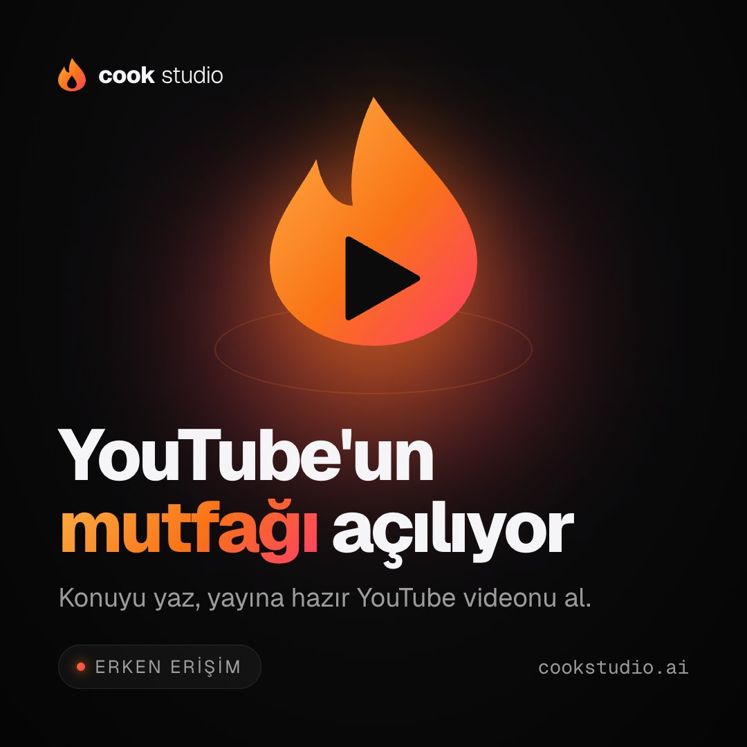 fazilisler's tweet photo. 10 yıldır YouTube sektöründeyim. 3 milyonu aşan aboneli kanallar ürettim, yüzlercesine de mentorluk verdim. Bizim işimizdeki en büyük darboğaz hala prodüksiyon. Yani işi çekmek ve kurgulamak.

Bugün bu en büyük darboğaza çözüm getiren @cookstudio_ai’yı duyurmaktan büyük heyecan duyuyorum.

İyi bir yönetmen, iyi bir video editör bulmak çok zordur ve bulduktan sonra ayrı zorluklar başlar. Çünkü yönetmenin koca bir literatüre hakim, rafine sinematografik tercihlere sahip olması gerekir. Editörün de sadece teknikte değil, işin ritminde, duygusunda da iyi olması gerekir. Peki ya bunu yapay zeka ile desteklenmiş bir sistem ile yapabilseydik?

Yani, makineye İNSAN GİBİ video yaptırabilseydik?

Bu hayal ile yola çıktık ve https://t.co/Tc1xh97KR9’ın geldiği nokta bugün beni bile şaşırtıyor. Cook Studio metni okuyan, bir yönetmen gibi işleyen, sahneleri belirleyip sahnenin içeriğine, duygusuna göre sinematografik tercihler yapan ve hem görselleri hem de assetleri insan gibi uygulayabilen bir video üretici haline geldi.

Statik fotoğraf, video, 2d animasyon, 3d animasyon, kinetik tipografi, yapay zeka görüntüleri, seslendirme, müzik… video nişi ve türü ne olursa olsun Cook Studio ihtiyaca tam yanıt verebiliyor.

Hatta referans olarak verdiğiniz bir kanalı veya videoyu bir yönetmen gözüyle analiz edip aynı tarzı videonuzda uygulayabiliyor.

Yani aslında Cook Studio koca bir prodüksiyon ekibinin yaptığı tüm işleri tek başına ve inanılmaz bir hızla yapabiliyor. Metin, seslendirme, kurgu planı, görsel bulma, yerleştirme, motion graphic, tipografi, müzik adımlarını, binlerce başarılı referanstan yola çıkarak YouTube doğasına uygun bir şekilde ortaya koyabiliyor.

Kamera önüne çıkmak istemiyor musunuz? Bunun için HeyTuber modelimizi ürettik. HeyTuber ile kendi gerçekçi avatarınızı yaratıp, konuyu verip tüm b-roll görüntüleri ile yayına hazır videoyu teslim alabilirsiniz.

Mutfak şu an sınırlı erişimde, zamanla kitleler halinde erişime açmayı planlıyoruz. Sizlerin de Cook Studio kullanarak üreteceği içerikleri görmek için çok heyecanlıyım.

Bu gönderiyi beğenip paylaşan 5 kişiyi erken erişime davet edip 150 dolarlık paket tanımlayacağım.