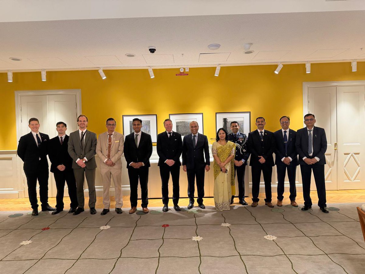 DefProdnIndia's tweet photo. Building a resilient defence ecosystem! 🇮🇳🤝🇸🇪

Secretary (Defence Production) Shri Sanjeev Kumar, along with Joint Secretary (P&C) Ms. Meera Mohanty, met Sweden’s National Armaments Director (NAD), Lt. Gen. Göran Mårtensson, in Sweden to explore avenues for strengthening defence-industrial partnerships on 1st October 2026.

The discussions focused on co-development and co-production in niche technologies, along with strengthening defence technology supply chains.

#IndiaSweden #StrategicPartnership #GlobalSecurity
#DefenceTechnology