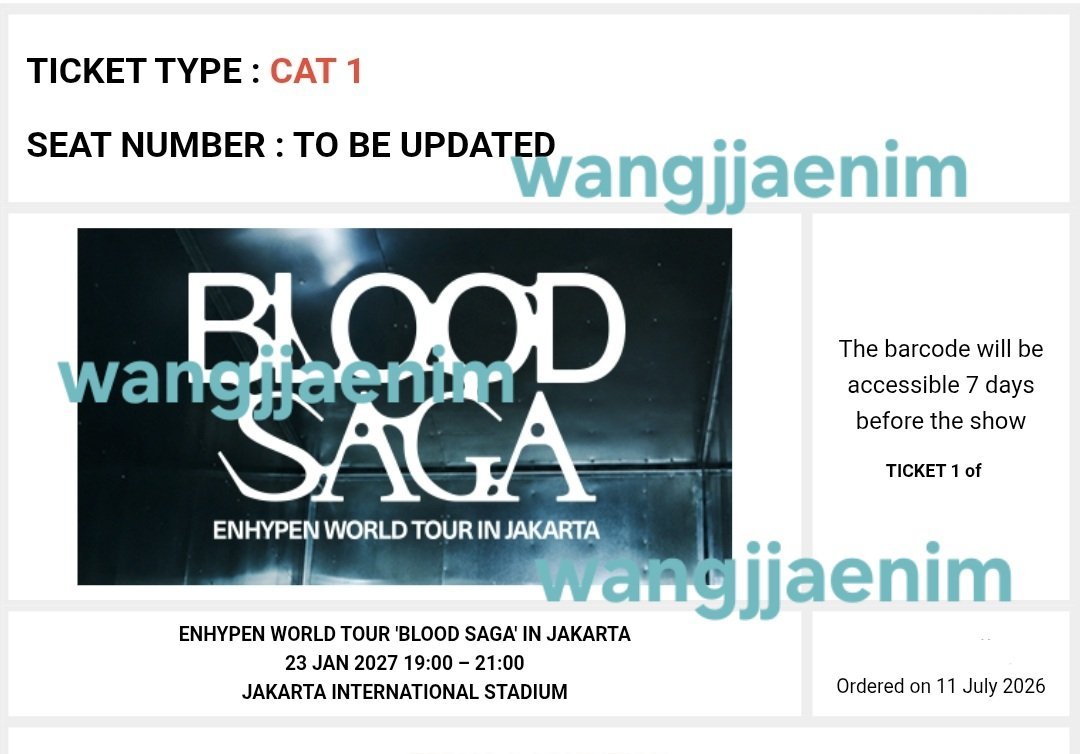 wangjjaenim's tweet photo. @sweetidepuppy Kakk mungkin minat, aku ada 2 tix cat 1 presale weverse secured di 15.08 yaa kak (bisa beli 1 aja)

Harga 4.3jt/tix, all proof bisa ya dm aja. Thank you kakk https://t.co/JgQmChUS60