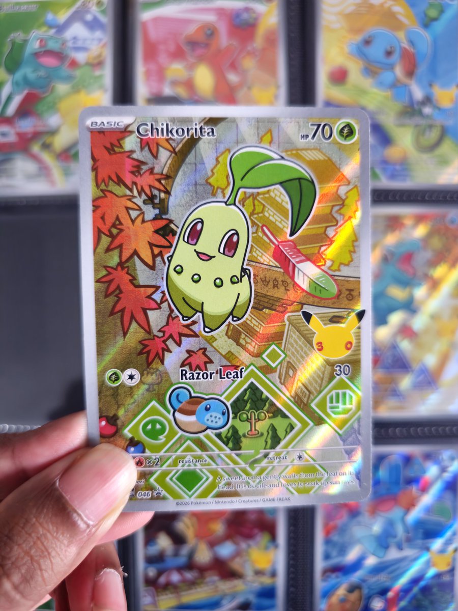 VPCollects's tweet photo. 🌿🔥💧 The Johto starter trio!

Chikorita, Cyndaquil &amp; Totodile from the Pokémon TCG First Partner Illustration Collection Series 2, illustrated by Saboteri 🎨

Which one are you choosing? 👀

#PokemonTCG #PokemonCards #JohtoStarters https://t.co/m3D1HlpDjS