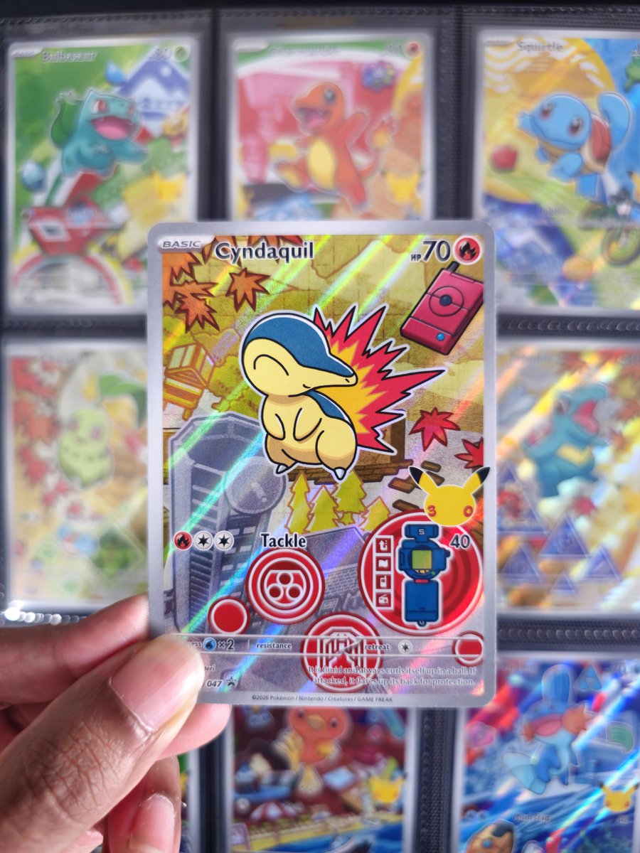 VPCollects's tweet photo. 🌿🔥💧 The Johto starter trio!

Chikorita, Cyndaquil &amp; Totodile from the Pokémon TCG First Partner Illustration Collection Series 2, illustrated by Saboteri 🎨

Which one are you choosing? 👀

#PokemonTCG #PokemonCards #JohtoStarters https://t.co/m3D1HlpDjS