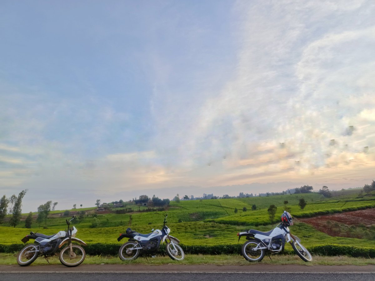 zollz's tweet photo. Our parents used to warn us against talking to strangers, they forget to add "unless the strangers are riding Yamaha DTs" 😅

Randomly linked up with @Jollieba and Muiruri and had an epic ride! https://t.co/p9pgoO5CsK