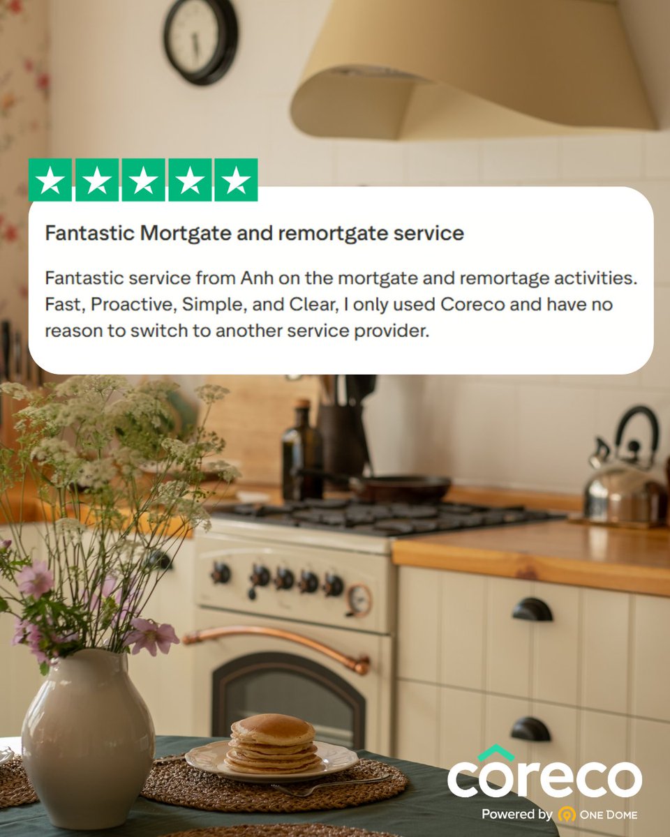 Coreco's tweet photo. Fast, proactive, simple and clear! 🌟

Amazing review for one of our Senior Advisers, Anh. 👏

#fivestar #mortgages #mortgage #review #trustpilot https://t.co/5KgNQQXRwW