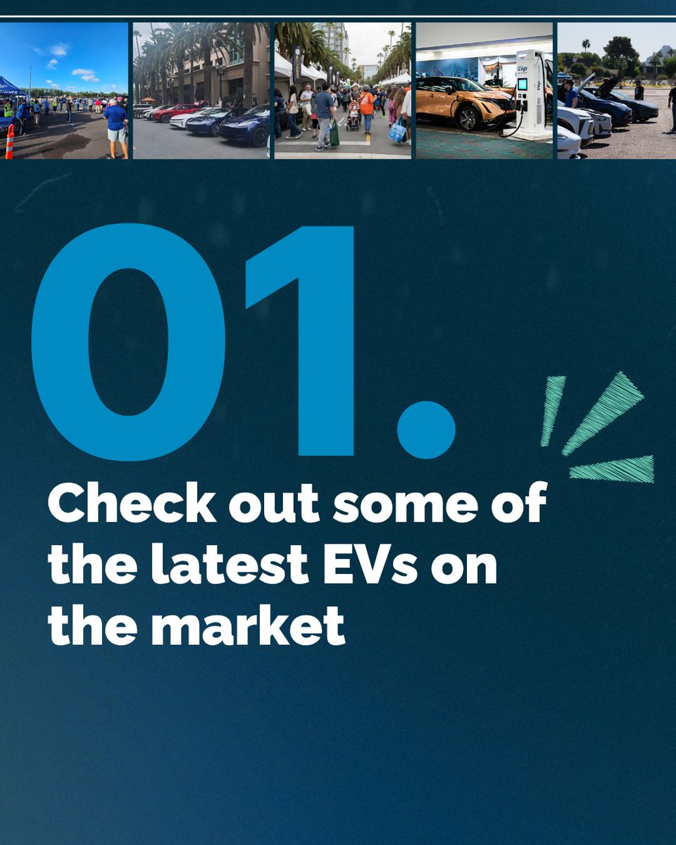 pluginamerica's tweet photo. National Drive Electric Month is in full swing, but it’s not too late to attend your local event! NDEM is a great opportunity to see what EVs are out there and have authentic conversations with real EV drivers! Swipe through to view all the reasons why you should go. 👉 https://t.co/bd6vsuVw8B
