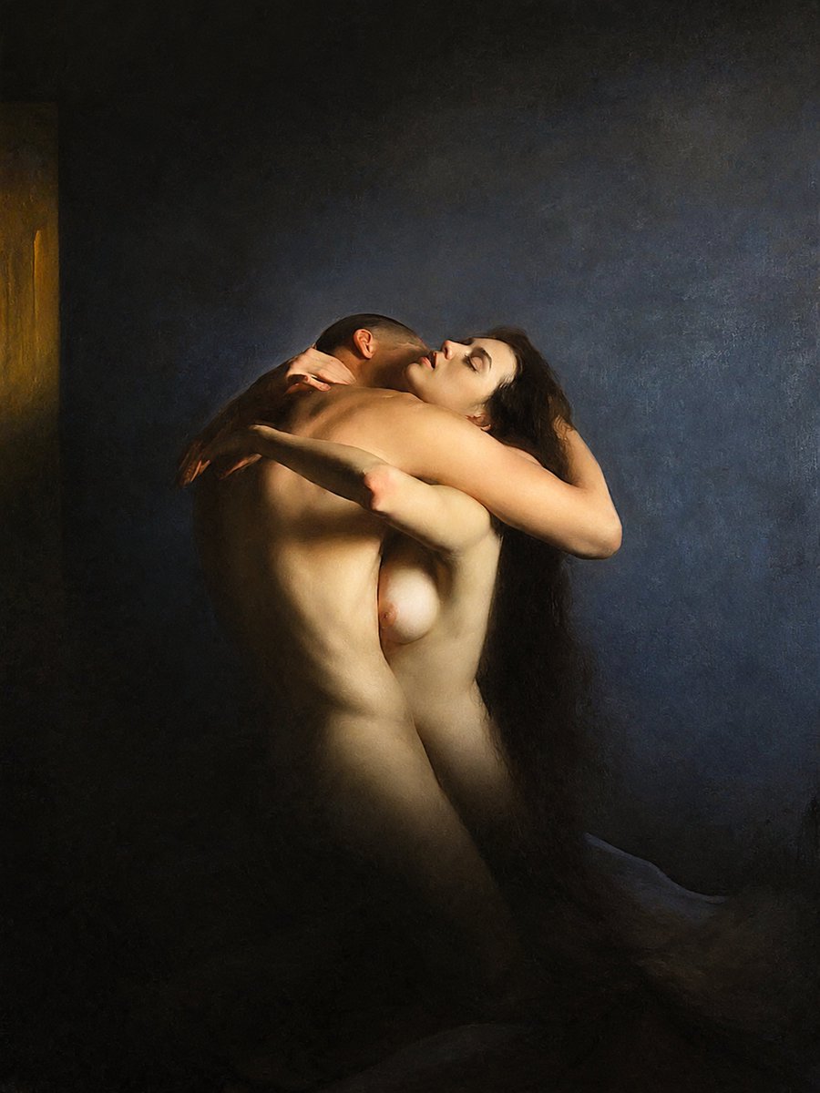 AlexandraSoro's tweet photo. "The Embrace" 
By Nick Alm. 🖌️🌹
Swedish painter. 
Oil on canvas. https://t.co/PwxnUPizH0