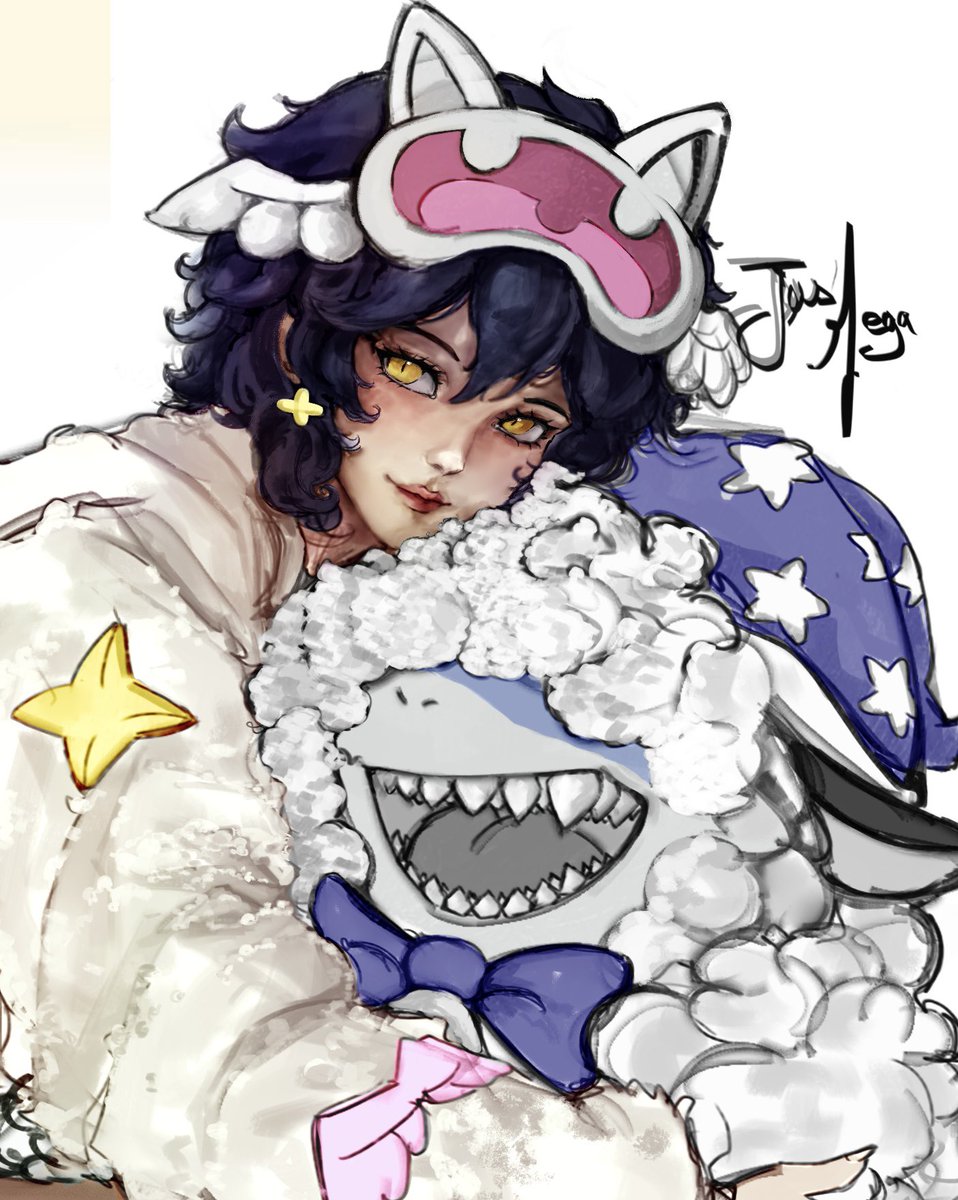 Jas02mega's tweet photo. finally started the color of my #jubilee and #Jeff pyjama skin illustration :D 
#MarvelRivalsㅤ https://t.co/GiM1tLLmBs