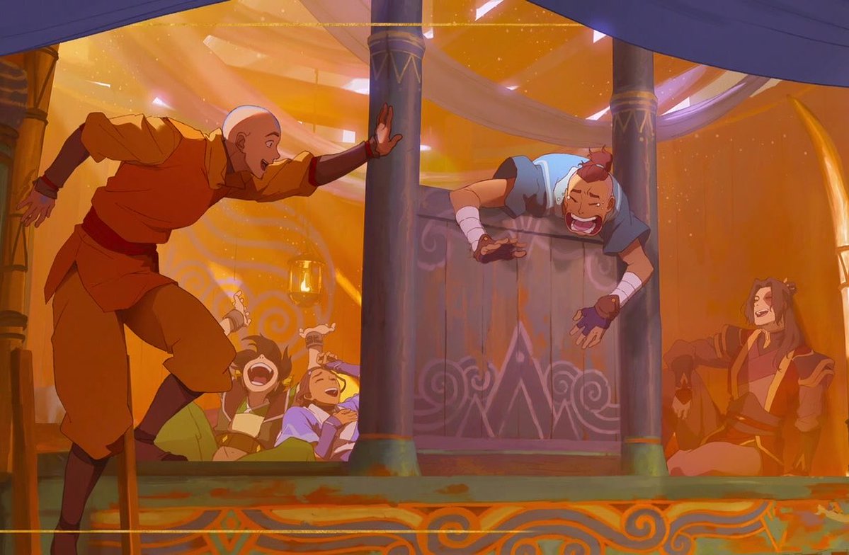AANGTRUTHER's tweet photo. Aang carried the weight of the world in this movie, but he never forgot how to make his friends laugh https://t.co/PkL8MYIMqV