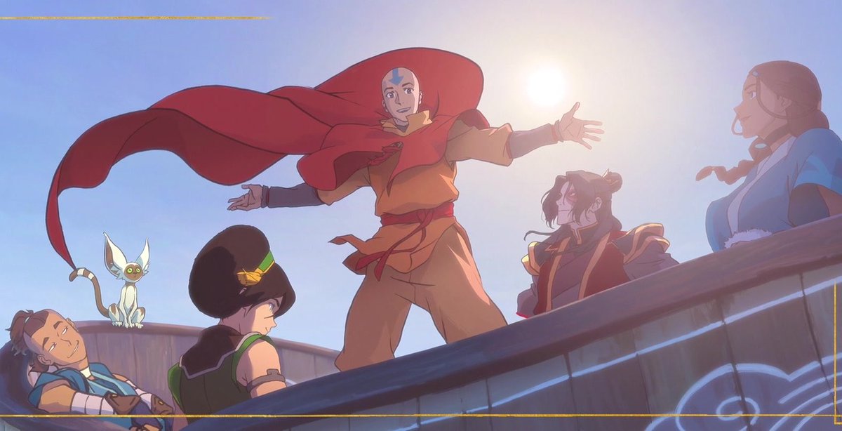 AANGTRUTHER's tweet photo. Aang carried the weight of the world in this movie, but he never forgot how to make his friends laugh https://t.co/PkL8MYIMqV