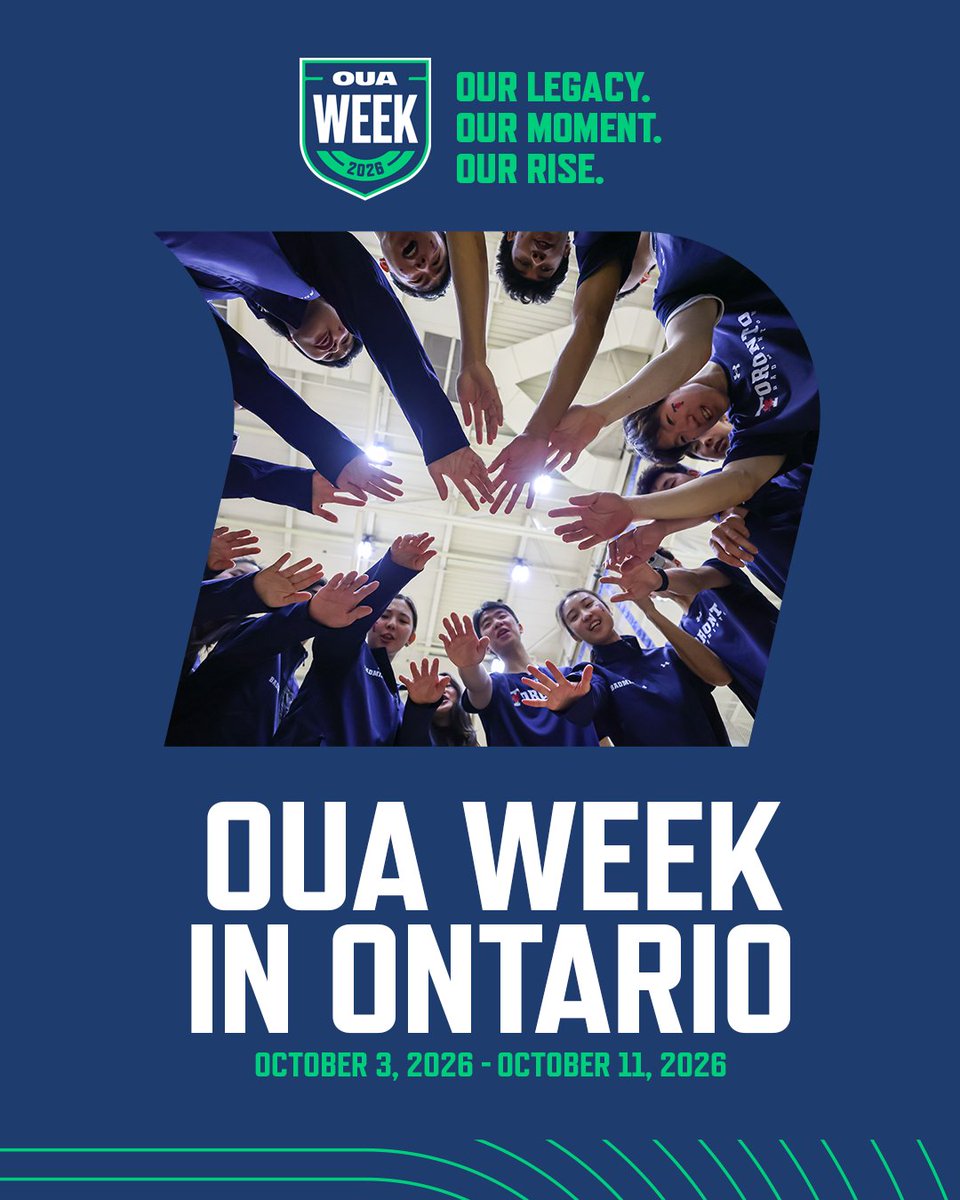 OUAsport's tweet photo. OUA Week in Ontario is almost here! ๐
From the people who built the OUA, to the student-athletes competing today, and to those who will shape what comes next, this week is about celebrating the entire OUA community.
October 3โ11.
Our Legacy. Our Moment. Our Rise.
#OUAWeek
๐ธBarry McCluskey