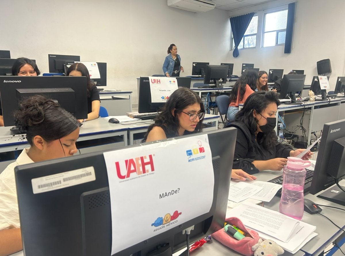 UAEH_OFICIAL's tweet photo. Conquistan Alumnas Garza el Top 20 nacional de programación. 💻🏆

Con un notable dominio del lenguaje algorítmico y lógico, dos equipos integrados por alumnas de la Universidad Autónoma del Estado de Hidalgo (#UAEH) se adjudicaron las posiciones 13 y 16 a nivel nacional dentro de la primera edición de la Mexican Women Competitive Programming League.

✅ Conoce más en el boletín informativo:
https://t.co/kK6EBqumkL

#OrgulloGarza