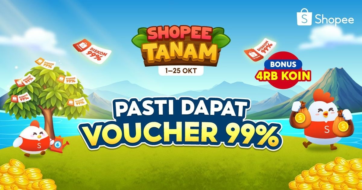 Hyunbearr's tweet photo. Yuk, saling siram untuk panen voucher 99% dan bonus 4RB koin! Klik Sekarang >> https://t.co/prUINQBR01

Shopee tanam
Sirbal https://t.co/PoSskuKezq