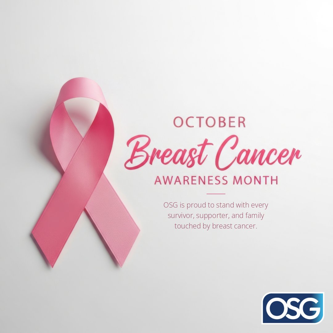 ConnectwithOSG's tweet photo. This October, OSG stands with every survivor, supporter, and family touched by breast cancer. Schedule your screening and check in on your loved ones. 🎀 #BreastCancerAwarenessMonth #OSGCares https://t.co/cPXWrJB1MI