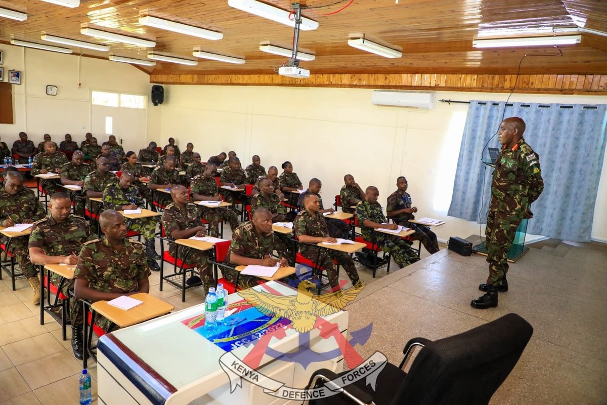 kdfinfo's tweet photo. The Deputy Army Commander, Maj Gen John Nkoimo delivered a  Lecture of Opportunity at the Joint Warfare College, Nakuru. The lecture centred on the evolving operational environment, emerging security challenges and resource management.

See more: https://t.co/b2VxsMF0Lg https://t.co/AG69yWRKSr