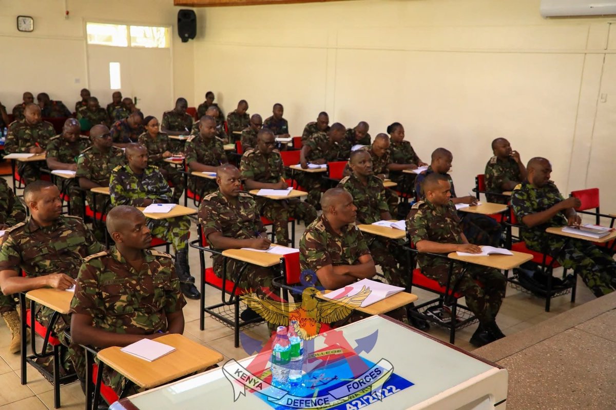 kdfinfo's tweet photo. The Deputy Army Commander, Maj Gen John Nkoimo delivered a  Lecture of Opportunity at the Joint Warfare College, Nakuru. The lecture centred on the evolving operational environment, emerging security challenges and resource management.

See more: https://t.co/b2VxsMF0Lg https://t.co/AG69yWRKSr