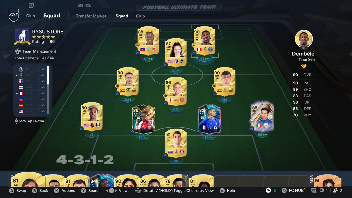 rysurysu's tweet photo. 🚨 BEST META 4-3-1-2 CUSTOM TACTICS

✅ Pinged Pass+ is so important
✅ Women attackers are so good
✅ Game Changer is the best shooting PS
📋 Code: 3oPnZtPAB1TH

❤️ + 📍 to cook in FUT Champs this weekend https://t.co/uLml1VM3KL