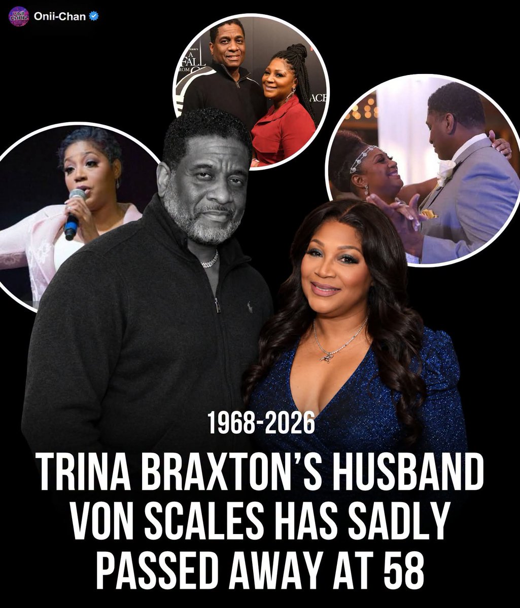 oniichanph's tweet photo. Singer and Reality Star Trina Braxton is mourning the loss of her husband, Von Scales, who has passed away at 58. 🕊️

Scales, an entrepreneur and reality television personality, became familiar to viewers through Braxton Family Values and later The Braxtons.

He and Trina married in December 2019, building a life together that she often spoke about with deep affection.

Trina previously described Von as her “my person,” “last stop,” and “forever person,” words that now carry even more weight following his passing.

Away from television, Scales worked in business and wellness, including as a director of wellness and through his involvement with a chronic pain center.

Reports say he had been dealing with heart-related health problems, though an exact cause of death has not been publicly disclosed.

To viewers, he became part of the Braxton family story. To Trina and those closest to him, he was a husband, father, partner and friend whose absence will be deeply felt.

Rest in peace, Von Scales. 🤍