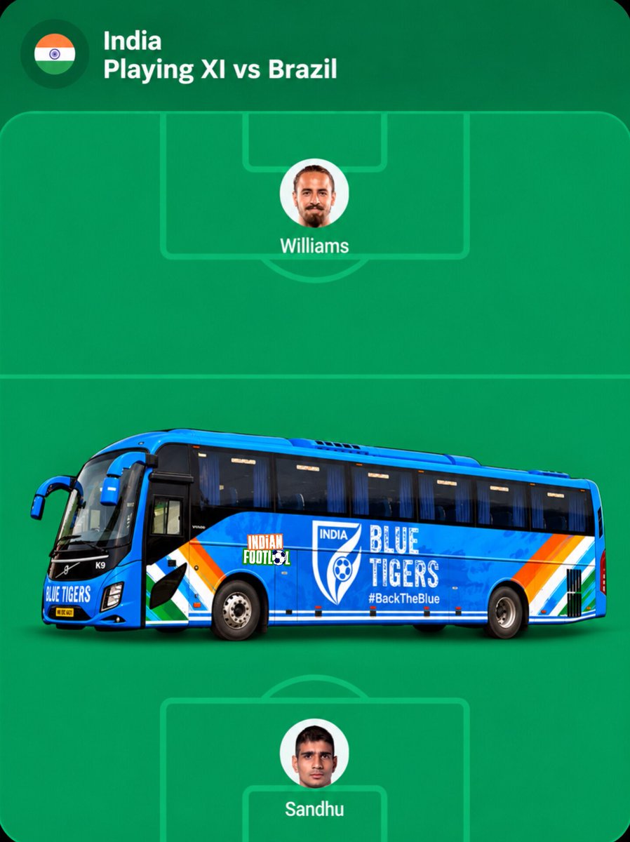 IndianFootlol's tweet photo. India’s lineup against Brazil 🔥 https://t.co/H3eueWukSw