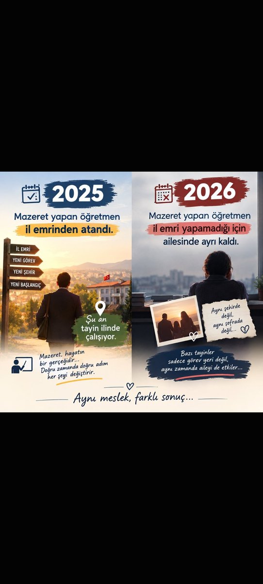 IGngren's tweet photo. Bir şey aklıma takıldı.

​Bakanlık her adımını X’te şeffaflıkla duyururken, sıra asker ve polis eşlerine verilen il emrine gelince neden X'te tek bir paylaşım bile yapmadı?

​Sessiz sedasız, duyuruya bile çıkmadan protokole niye il emri verildi?

​Çünkü X'ten paylaşım yapsalar, kendi öğretmenlerini il emri kapsamı dışında bırakırken başka kurumlara bu hakkın tanındığını açıklamak durumunda kalacaklar.

Bakanlığın uygulaması hakkaniyetli olsa "Asker ve polis eşleri il emrine atanmıştır" diye gururla paylaşabilirdi. Paylaşılamadı, çünkü ortadaki eşitsizlik ve aile bütünlüğü mağduriyeti ortada.

​Biz protokole "Neden yapıldı?" demiyoruz! Anayasal bir hak olan aile bütünlüğünün tüm kamu çalışanlarına eşit uygulanmasını istiyoruz. Onlar evlatlarıyla bir aradayken bizler neden ayrı kalıyor? Mesele tam olarak bu!

#TBMMAileleriBirleştir @RTErdogan @Yusuf__Tekin @cftcblnt @YilmazzGuney @_aliyalcin_ @TalipGeylan06