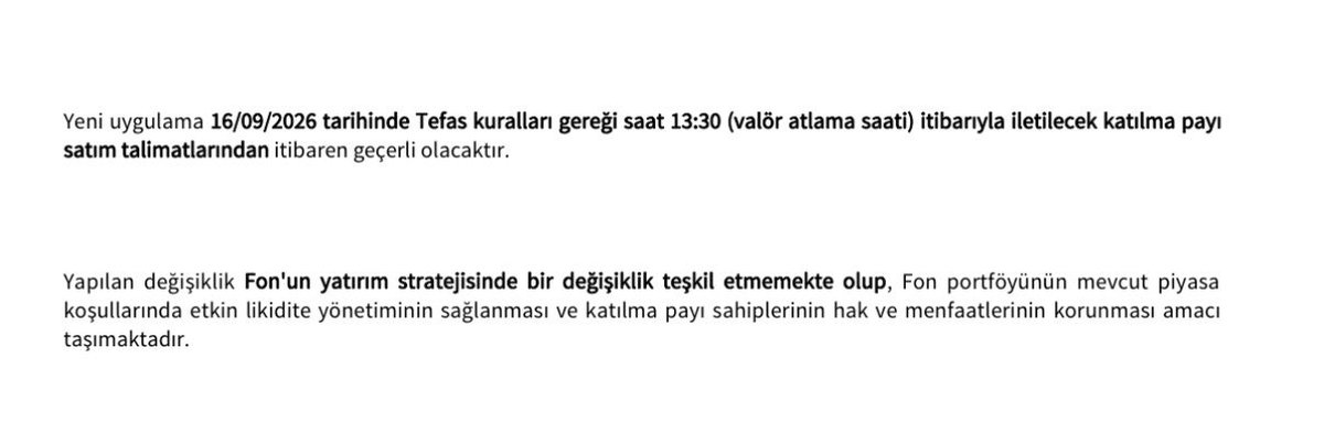 Finvox_'s tweet photo. Bir örnekleme yapalım;

#DFI fonu temerrüte düşmedi. 

DFI’nın attığı KAP haberinde 16 Eylül 13.30 öncesini kapsamaz diyor. 

Fakat, tasfiye kararı bu KAP haberlerini yok sayıyor mu? 

Sayıyorsa, SPK’ya göre yine bu grup alacaklı konumda. 

Yani 16 Eylül 13.30 öncesi satış yapanlar, MKK kayıtlarına işlendi. (PBLK)

#fonmağdurları #SPK