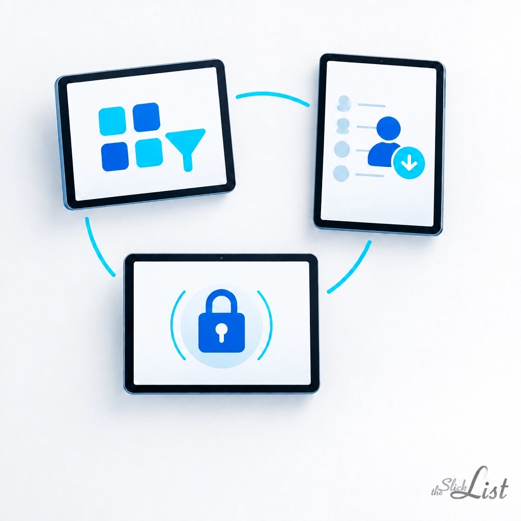 theSlickList's tweet photo. Amazon filters its catalogue, not Netflix. Apple screens contacts and asks before every download under 13. Google locks the device, but not its system apps. Gaps decide. See profile. AI-assisted. #KidsTech #theSlickList https://t.co/5H7VUMjOxj