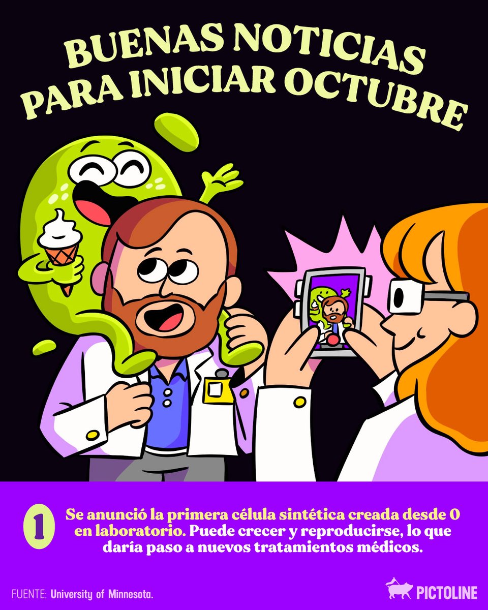 pictoline's tweet photo. Buenas noticias para iniciar octubre 🗞️✨ La última es la más esperada 👀

#nature #ciencia #salud #chile #sociedad #pictoline https://t.co/OlIqzQtQv3