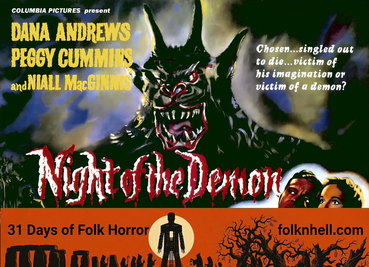 FolknHell's tweet photo. 🌿 31 Days of Folk Horror 1

Night of the Demon (1957): witchcraft, ancient beliefs, cursed runes. It may not fit every definition of #folkhorror but it helped create the atmosphere from which the genre emerged

https://t.co/SRVl2jeRBI

#folktober https://t.co/6fGCQN8sIG