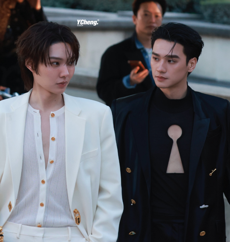 AboutMusicYT's tweet photo. KengNamping trend at #1 globally on X, generating over 500,000 posts following their appearance at the Schiaparelli tonight. https://t.co/DfbH3j6exB