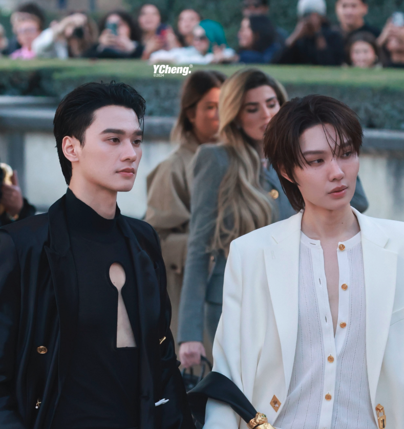 AboutMusicYT's tweet photo. KengNamping trend at #1 globally on X, generating over 500,000 posts following their appearance at the Schiaparelli tonight. https://t.co/DfbH3j6exB