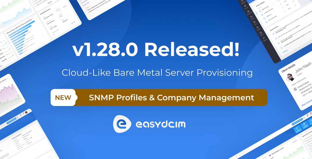 EasyDCIM's tweet photo. EasyDCIM v1.28.0 is here, built to make growing infrastructure easier to organize, monitor and manage.

• SNMP Profiles
• Company Management
• New infrastructure views and Sensor Summary
• CSV telemetry exports and stronger SNMPv3

See what’s new: https://t.co/PPPLvmPpNO https://t.co/KVslFY7fpo