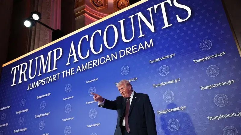 insiderwave's tweet photo. 🚨BREAKING

The U.S. Treasury and IRS are auto enrolling over 60 million eligible children into "Trump Accounts" a savings account that invests in the stock market, whether their parents sign up or not. https://t.co/Bm0qsYKhRF
