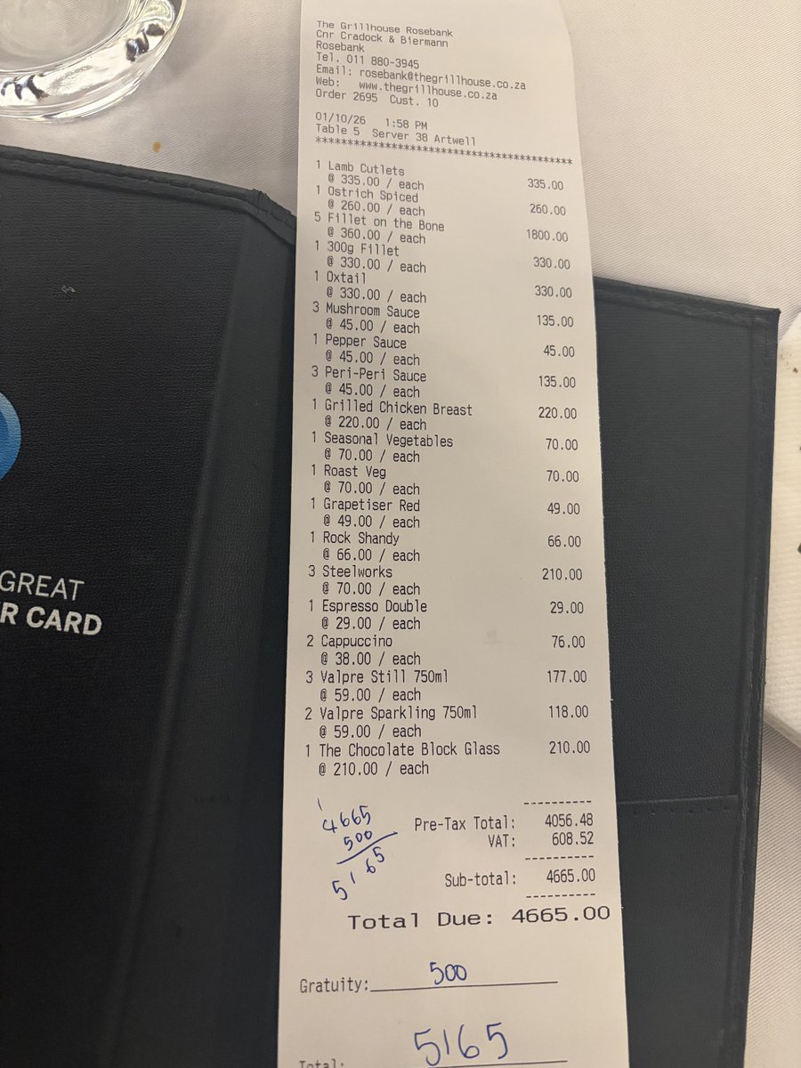 femalepencil's tweet photo. Grillhouse for 9 people. Nah Tightline is diabolical. https://t.co/BGvz4GdF7Z