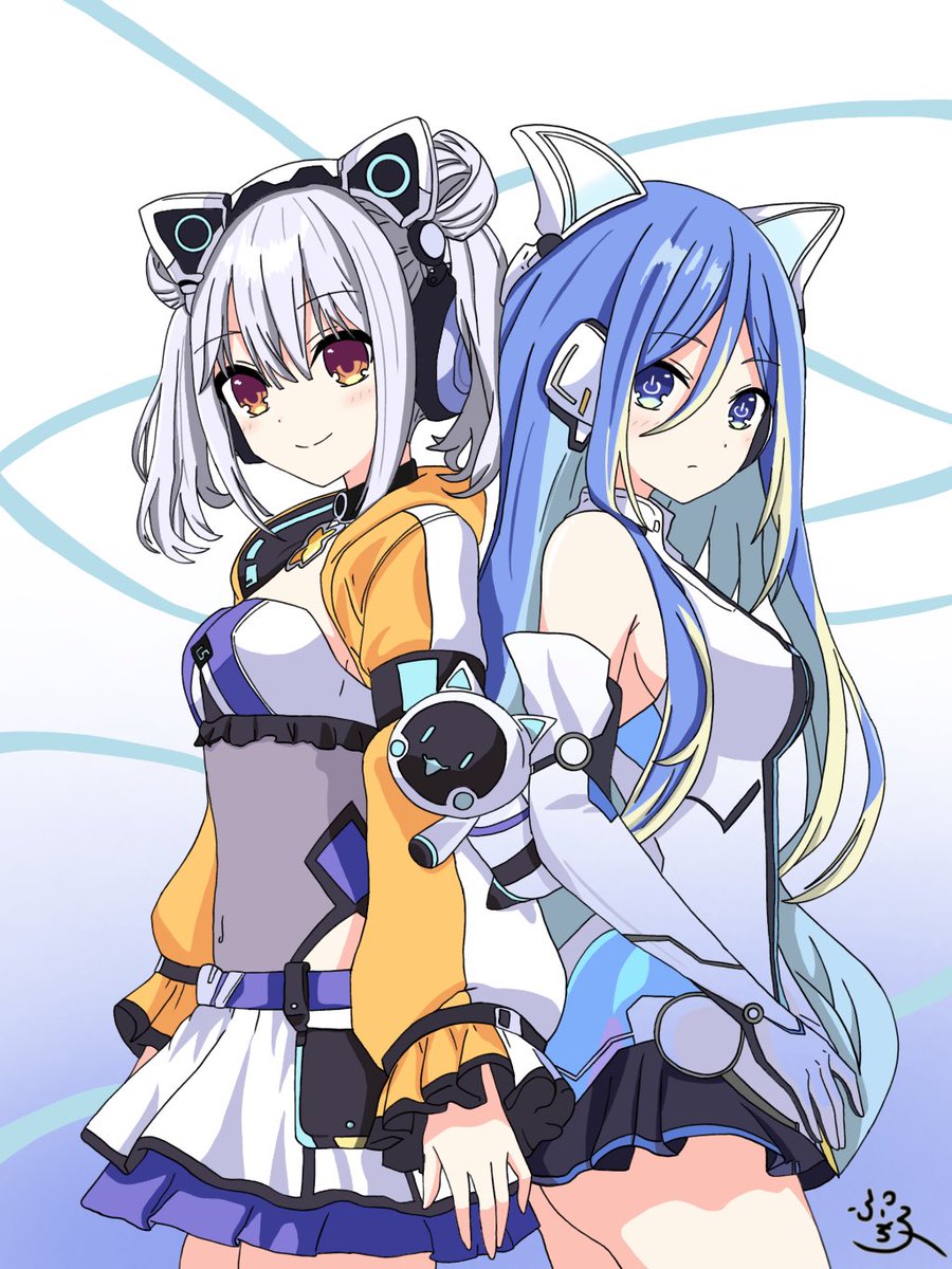 _puchiko_'s tweet photo. シエルちゃんとブルーハートちゃん⋆✦
この女神前と後が可愛すぎる…(*´ `*)
#ネプテューヌ #シエル #ブルーハート https://t.co/mbqIfQwH99