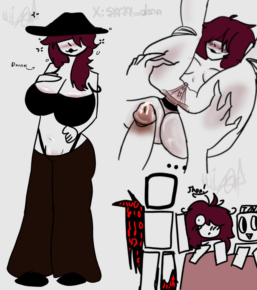 ofswz_0r's tweet photo. HIOOOO AGAIN! Aquí está el dibujo de Jane doe que dije que iba a subir en mi discord,espero les guste! (>w<!)
#janedoe #forsaken #nsfw #idk #fanartㅤㅤㅤㅤ 
(Por cierto,el que está al lado de Jane es Y/N,osea tú!) https://t.co/5XqqgcnPln