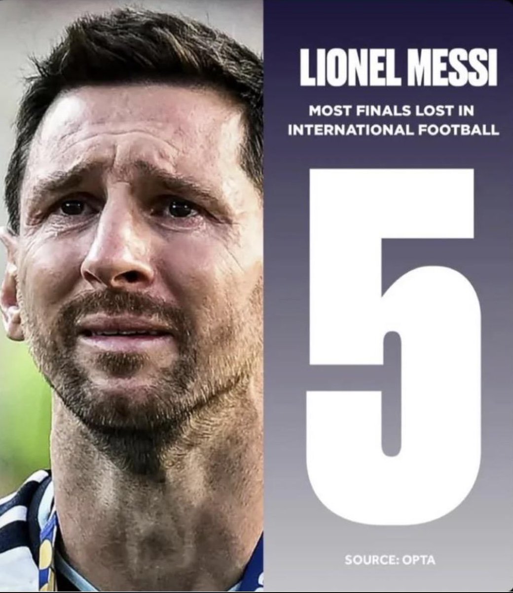 freevalestin's tweet photo. @snel86769 @ch1buik3 @t00la244 @FabrizioRomano Lost 5 international finals without any ga and in the two copa finals where he didnt face the mighty Venezuela and peru he had also 0 g/a and the worst rating in the team so do as u wish goysi fan https://t.co/pNPPHDjU2U
