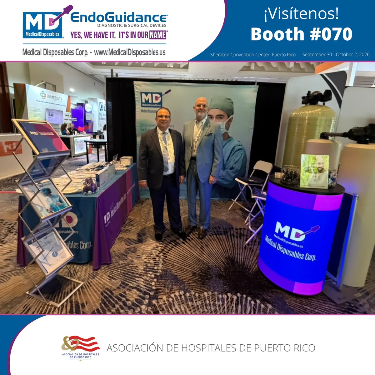 MDC_Drug_Test's tweet photo. Meet the MD EndoGuidance team!

We’re in San Juan connecting with healthcare professionals at #AHPR2026 and showcasing our commitment to minimally invasive surgical solutions.

Come say hello!

#MDEndoGuidance #HospitalesPR #SurgicalDevices #PuertoRico #Laparoscopy https://t.co/t3AxR51AiV