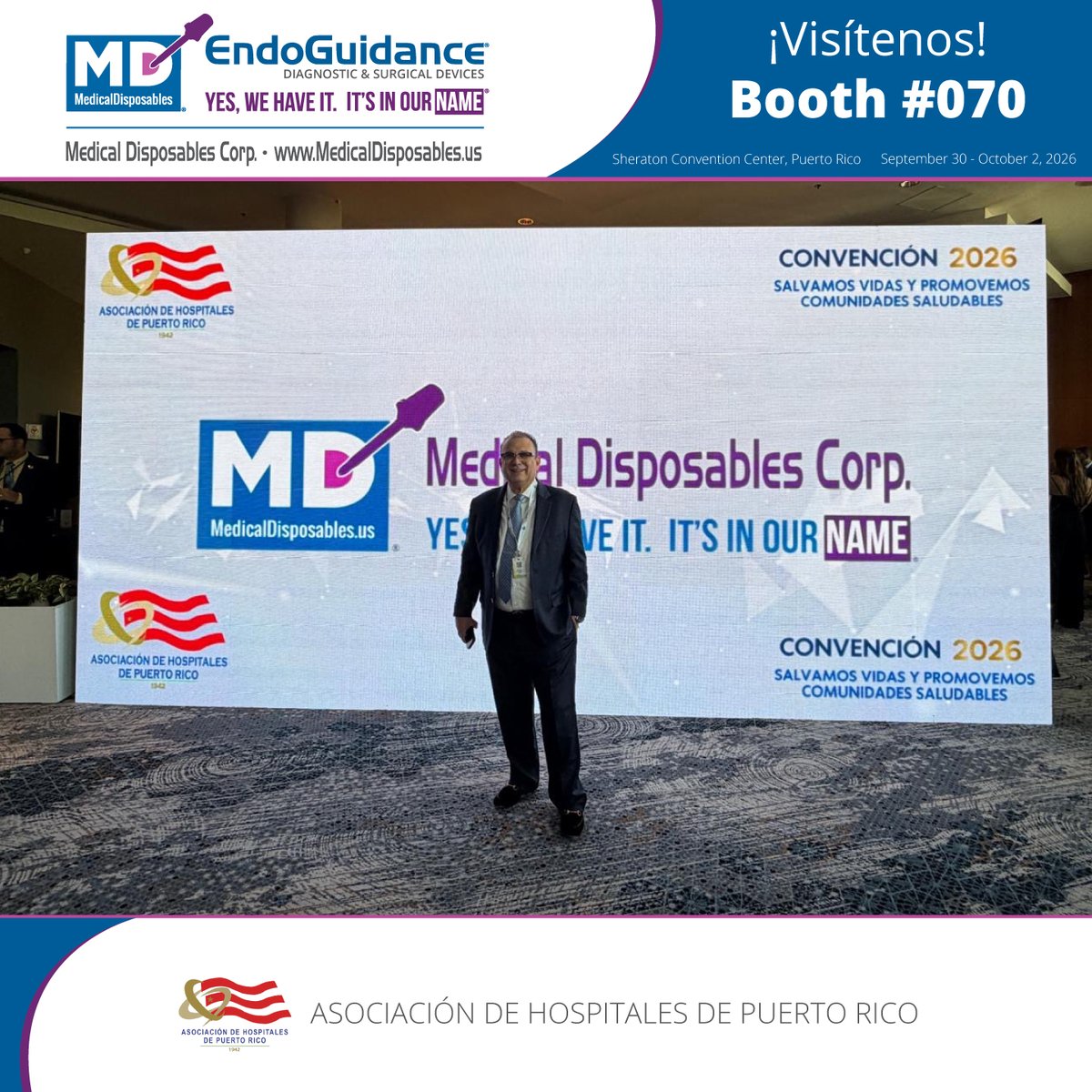 MDC_Drug_Test's tweet photo. Meet the MD EndoGuidance team!

We’re in San Juan connecting with healthcare professionals at #AHPR2026 and showcasing our commitment to minimally invasive surgical solutions.

Come say hello!

#MDEndoGuidance #HospitalesPR #SurgicalDevices #PuertoRico #Laparoscopy https://t.co/t3AxR51AiV