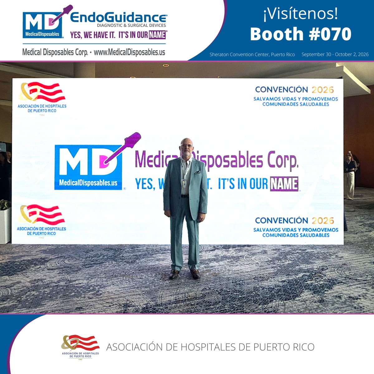 MDC_Drug_Test's tweet photo. Meet the MD EndoGuidance team!

We’re in San Juan connecting with healthcare professionals at #AHPR2026 and showcasing our commitment to minimally invasive surgical solutions.

Come say hello!

#MDEndoGuidance #HospitalesPR #SurgicalDevices #PuertoRico #Laparoscopy https://t.co/t3AxR51AiV