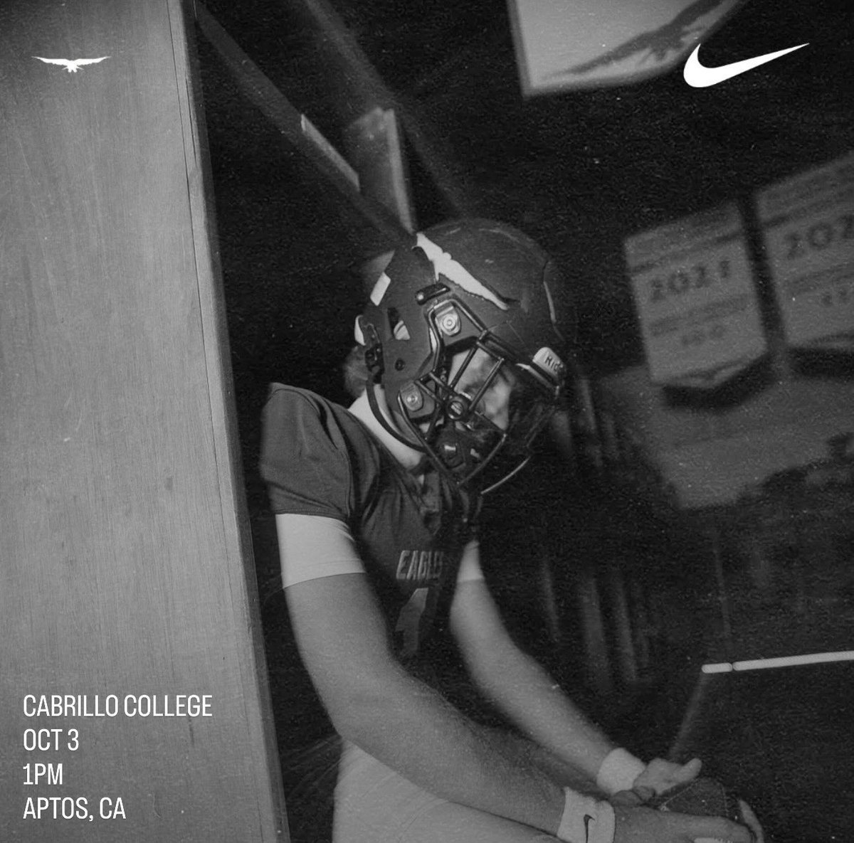 FRC_FOOTBALL's tweet photo. Almost Gameday.

🐦 Cabrillo College
🗓️ Saturday October 3rd, 2026
🕐 1:00 PM 
📍 Carl Conely Stadium, Aptos Ca.

#APAM | 🦅 https://t.co/XWYp6UZoog